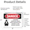 Signmission Contains Asbestos Fibers Danger Sign, Vinyl Decal, 5in W x 3.5in L, 2PK OS-2PACK-DS-D-35-L-1102 - alternate 2